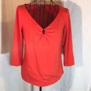 Talbots  Orange, 3/4 sleeve, knit shirt.   SP